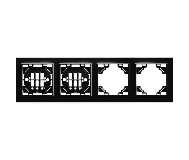 Рамка 4-местная горизонтальная Stekker PFR00-9004-03 39485