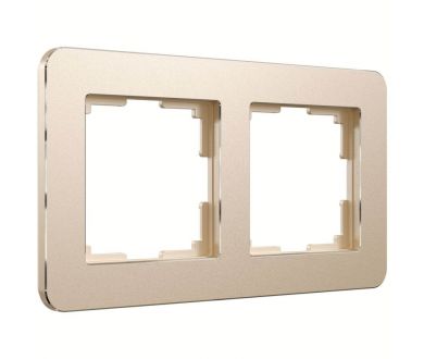 Рамка на 2 поста Werkel Platinum шампань 4690389184468 W0022611