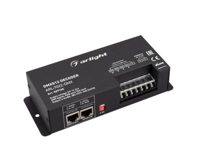 Декодер Arlight ARL-7022-DMX (12-24V, 4x8A, DMX512, XLR3) 027145
