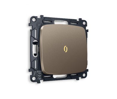 Комплект механизма 1-кл выключателя с подсветкой Ambrella Volt Omega MO632010