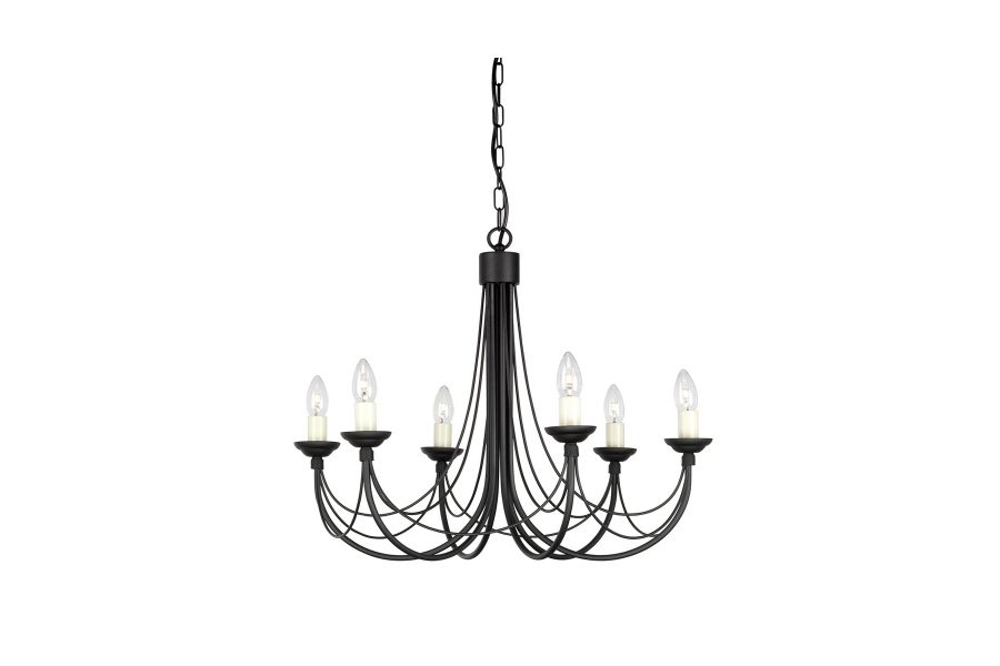 Подвесная люстра Elstead Lighting Carisbrooke CB6-BLACK
