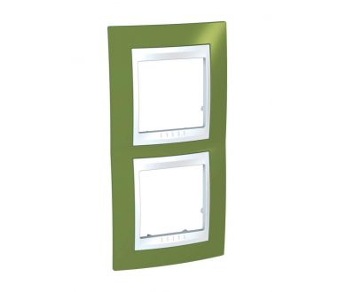 Рамка 2-постовая вертикальная Schneider Electric Unica Хамелеон MGU6.004V.866