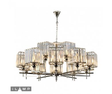 Купить Подвесная люстра iLamp Staten Island P9514-10+5 Nickel Подвесная люстра iLamp Staten Island P9514-10+5 Nickel
