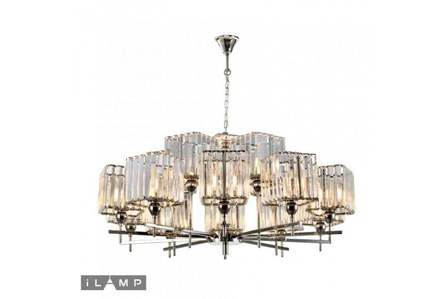 Подвесная люстра iLamp Staten Island P9514-10+5 Nickel