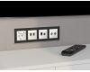 Лицевая панель Alfa (Белый глянец) для компьютерной/телефонной + TV розетки RJ-45/RJ-11 Quant Ambrella Volt AP1125