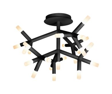 Купить Потолочная светодиодная люстра iLedex Savage FS-017-X25 BK Потолочная светодиодная люстра iLedex Savage FS-017-X25 BK