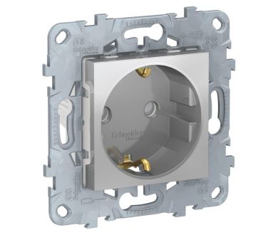 Розетка Schneider Electric Unica New с/з со шторками 16A 250V NU503730