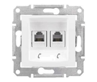 Розетка телефонная 2хRJ11 Schneider Electric Sedna SDN4201121