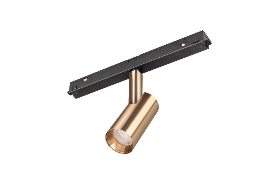 Трековый магнитный светильник Arlight MAG-ORIENT-SPOT-R35-6W Warm3000 (GD, 24 deg, 48V) 040887