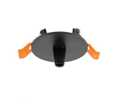 Чаша потолочная встраиваемая 60 д/подвода питания 510117 на 48В  черная Lightstar Due Hermes 510007