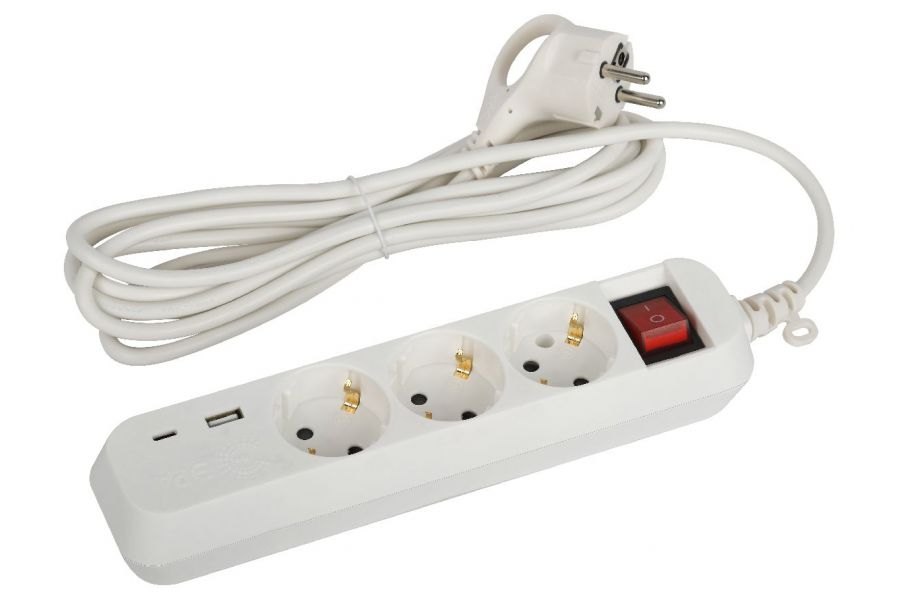 Удлинитель электрический Эра UB-3es-3m-USB Б0052898