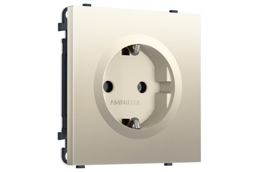 Комплект механизма электрической розетки SIGMA Шёлк 50Hz 2P+E с/з 16A-250V QUANT PRO Ambrella Volt MS546010 (SP5460, PR141)