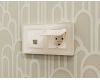 Комплект механизма компьютерной розетки RJ-45 экранированной с автоматической защитной шторкой Alfa Бежевый глянец Quant Ambrella Volt MA312005 (AP3120, VM185)
