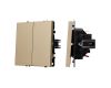 Выключатель 2 кл софт-тач золотой песок Arlight SWT-MK02-SFPL-GD (250V, 10A) 054253(1)