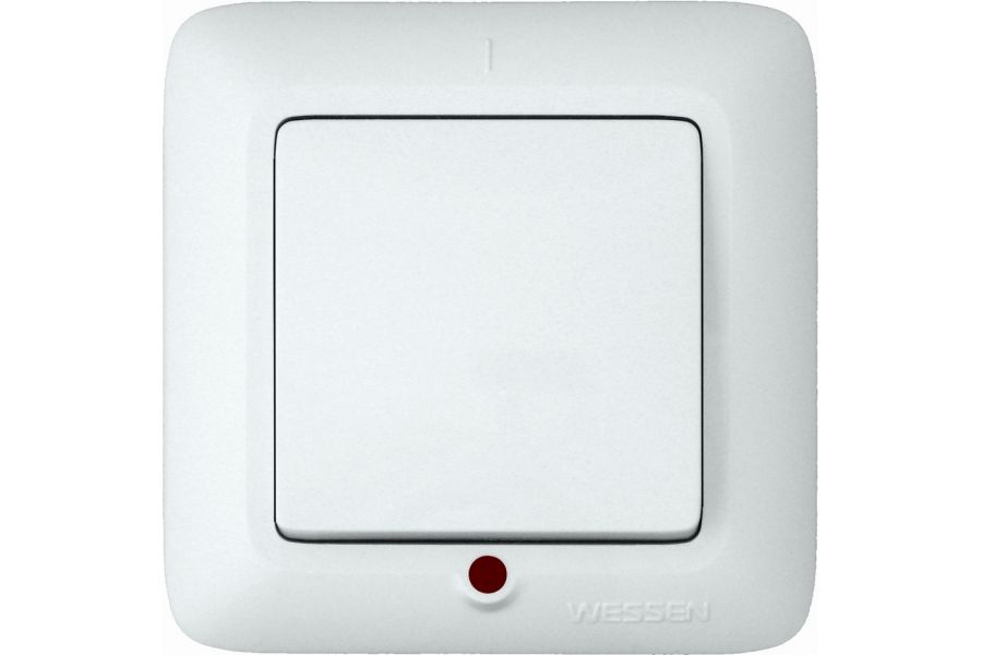Выключатель 1-клавишный с подсветкой Schneider Electric Прима S16-053-BI