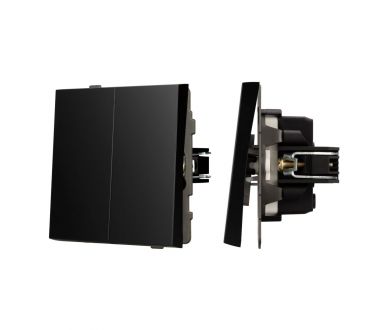 Купить Механизм выключателя двухклавишный непроходной Arlight SWT-TENDO-MK02-PL-BK (230V, 10A) 054059 Механизм выключателя двухклавишный непроходной Arlight SWT-TENDO-MK02-PL-BK (230V, 10A) 054059