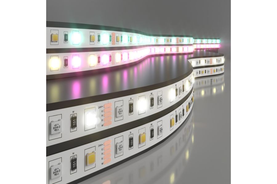 Светодиодная лента Elektrostandard 24V 14,4W 60Led 5050+5050 IP20 MIX RGB/дневной белый, 5м 4690389172267