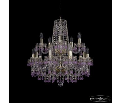 Подвесная люстра Bohemia Ivele Crystal 1410/10+5/195/2d G V7010