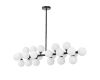 Люстра на штанге Lumina Deco Marsiada LDP 6033-24 BK