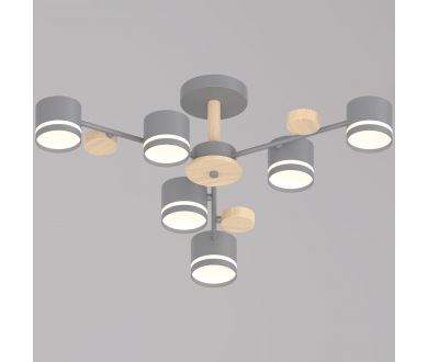 Люстра на штанге Reluce 68730-0.3-06 GX53 GREY+WOOD