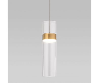 Подвесной светильник Eurosvet Lumen 50244/1 LED латунь/прозрачный a061286