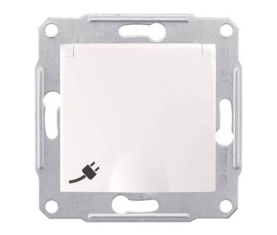 Розетка Schneider Electric Sedna с/з со шторками и крышкой IP44 16A 250V SDN3100321