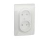 Розетка двойная Schneider Electric Unica New б/з со шторками NU206318