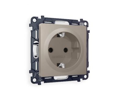 Комплект механизма розетки с/з на винтовых зажимах Ambrella Volt Alfa MA366010