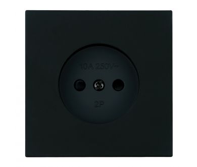Розетка 1-местная с защитной шторкой (механизм) Stekker б/з Мия 250В 16А RST16-3109-05 черный бархат 50453