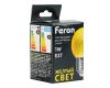 Лампа светодиодная Feron LB-385 шар желтый прозрачный E27 1W 230V 52161