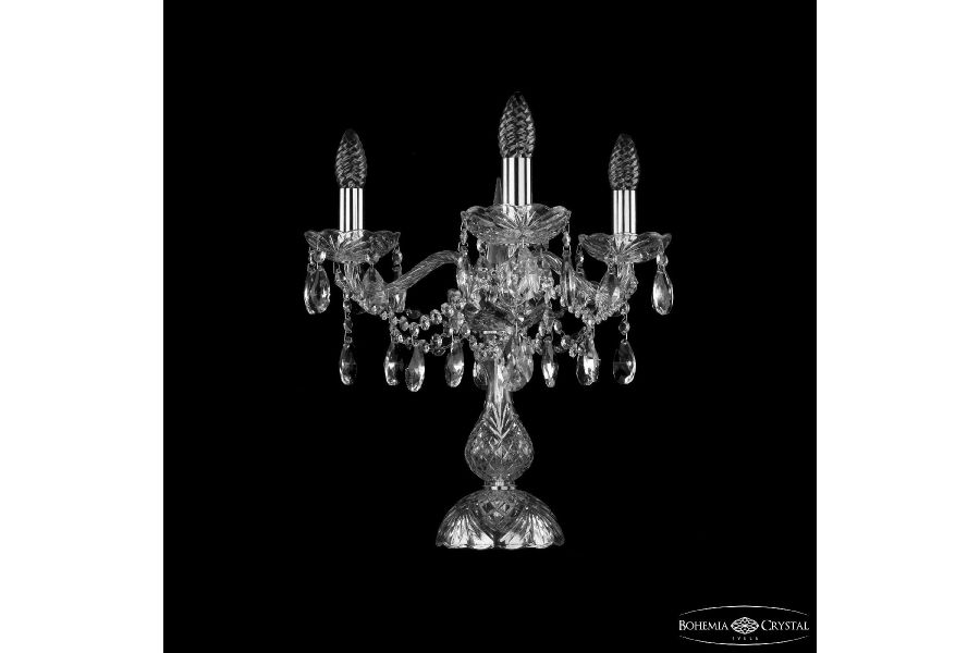 Настольная лампа Bohemia Ivele Crystal 1413L/3/141-39 Ni