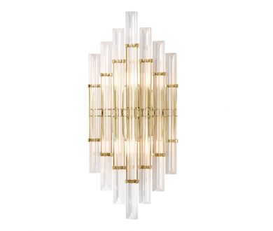 Настенный светильник Crystal Lux SARAGOSA AP2 BRASS/TRANSPARENTE