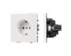 Розетка зк со шторками софт-тач белый кварц Arlight SCT-MEU-SFPL-WH (250V, 16A) 054276(1)