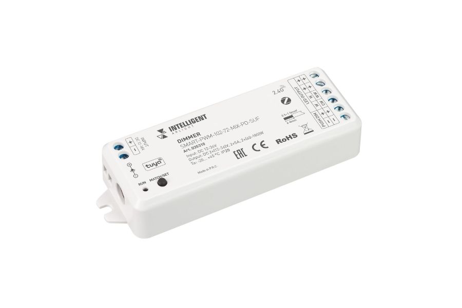 Диммер Arlight SMART-PWM-102-72-MIX-PD-SUF (12-36V, 2x5A, ZB, 2.4G) 035310