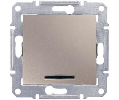 Выключатель одноклавишный с красной подсветкой Schneider Electric Sedna 10A 250V SDN0400368