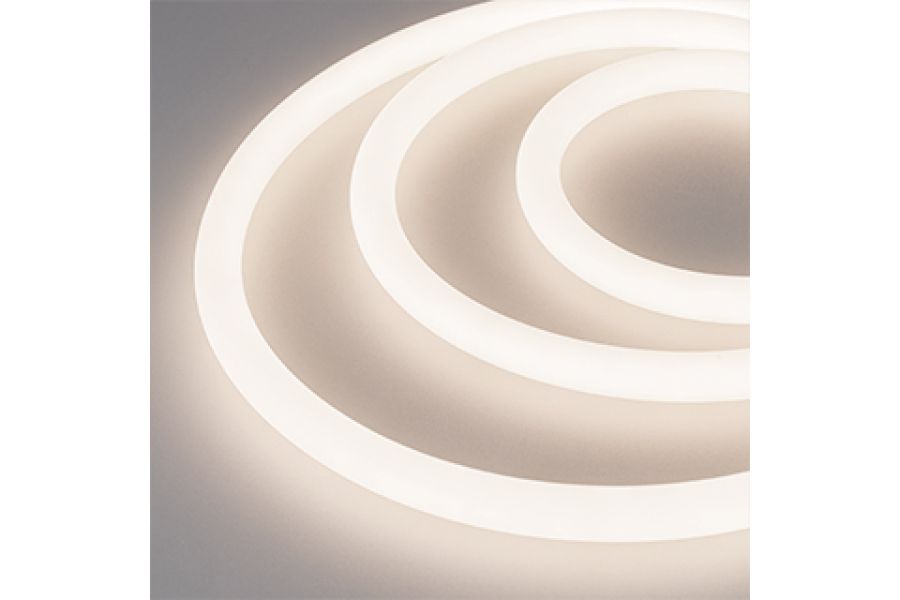 Лента герметичная Arlight MOONLIGHT-TOP-A336-D18mm 24V Day4000 360deg (14.4 W/m, IP65, 2835, 5m, wire x1) 038753