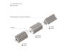 Профиль с экраном Arlight SL-KANT-H10-ROTATE-2000 CHAMPAGNE GOLD (Алюминий+пластик) 055323