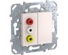 Розетка 3xRCA Schneider Electric Unica MGU5.431.25ZD