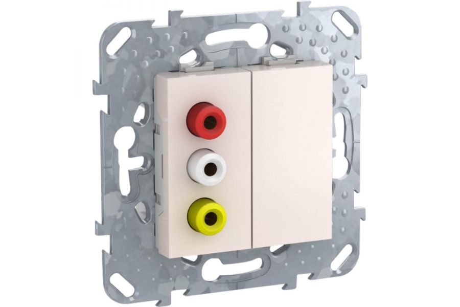Розетка 3xRCA Schneider Electric Unica MGU5.431.25ZD
