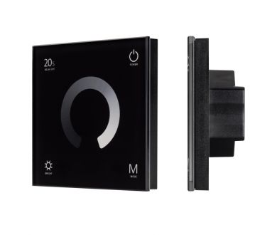 Панель Arlight Smart-P4-Dim-G-IN Black (12-24V, 4x3A, Sens, 2.4G) 034778