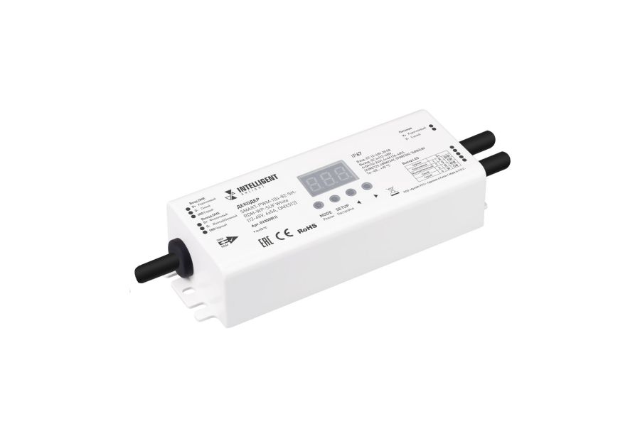 Декодер Arlight SMART-PWM-104-82-SH-RDM-WP-SUF White (12-48V, 4x5А, DMX512) (IARL, IP67 Пластик) 033008(1)