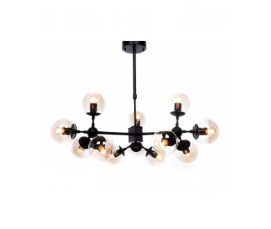 Люстра на штанге Lumina Deco Zodiak LDP 160-12 BK+TEA