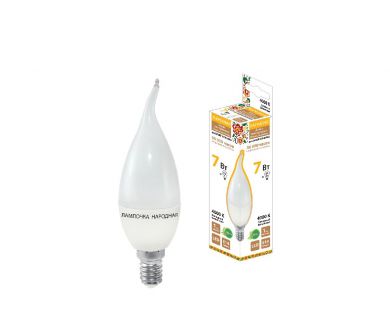 Лампа светодиодная TDM Electric Народная Е14 7W 4000K матовая SQ0340-0190