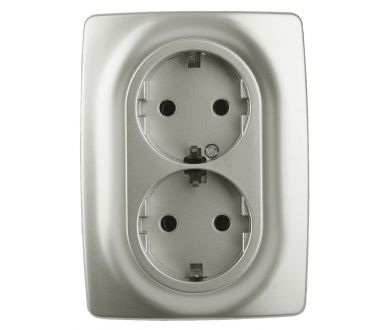Розетка 2x2P+E Schuko со шторками Эра 12-2108-15 Б0036451