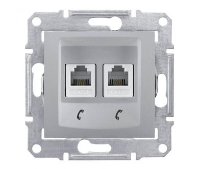 Розетка телефонная 2хRJ11 Schneider Electric Sedna SDN4201160