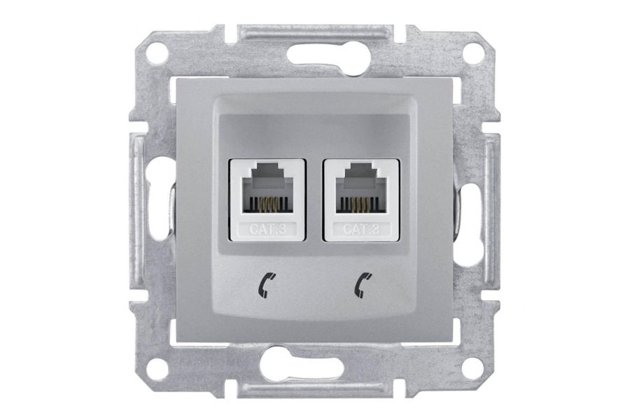 Розетка телефонная 2хRJ11 Schneider Electric Sedna SDN4201160