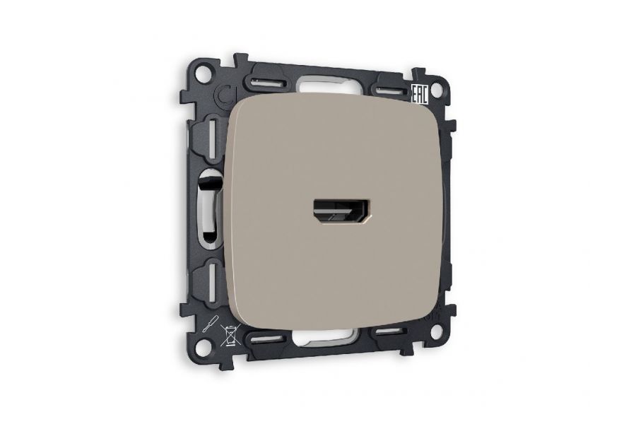 Комплект механизма розетки HDMI 2.0 40V/500MO 2.0GHz 5-18Gbit/s Ambrella Volt Omega MO374010