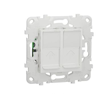 Розетка компьютерная RJ45X2 Schneider Electric Unica New Cat. 6 UTP NU542418
