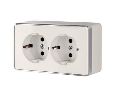 Розетка двойная с заземлением Werkel Gallant слоновая кость W5072103 4690389164668