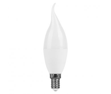 Лампа светодиодная Feron LB-980 свеча на ветру матовая E14 15W 175-265V 4000K 52075